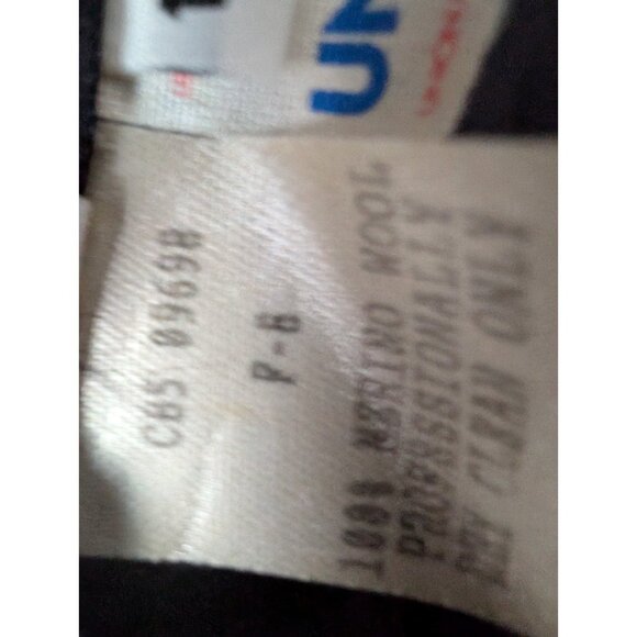 Vintage Navy Calvin Klein Women's 100% Merino Wool Pea Coat Size 14P - Picture 7 of 8